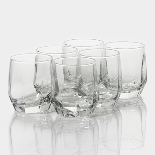 Набор стеклянных стаканов Lav «Алмаз», 215 мл, 78 см, 6 шт