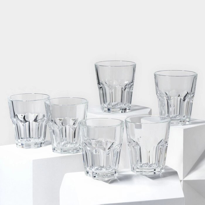 Набор стеклянных стаканов «Новая Америка», 270 мл, 6 шт от компании Интернет - магазин Flap - фото 1