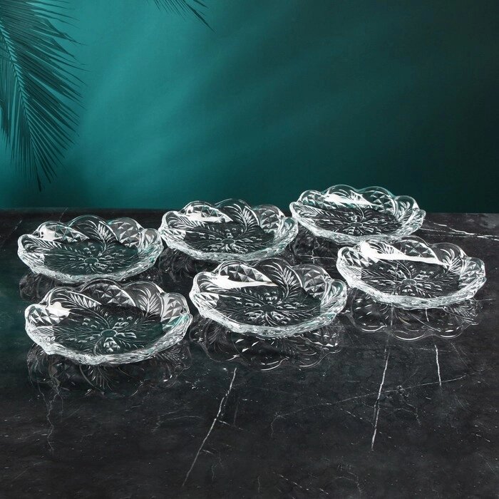 Набор стеклянных тарелок «Тойо», d=18 см, Иран от компании Интернет - магазин Flap - фото 1