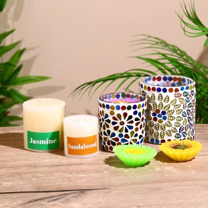 Набор свечей "Сандал + жасмин" 5 штук от компании Интернет - магазин Flap - фото 1