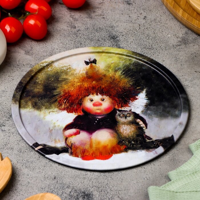 Набор тарелок декоративных "Ангел семейного счастья", 3 шт, 20 х 0,4 х 0,32 см, металл от компании Интернет - магазин Flap - фото 1