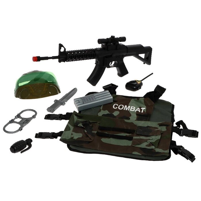Набор военного «Пехотинец», 8 предметов, с жилетом от компании Интернет - магазин Flap - фото 1