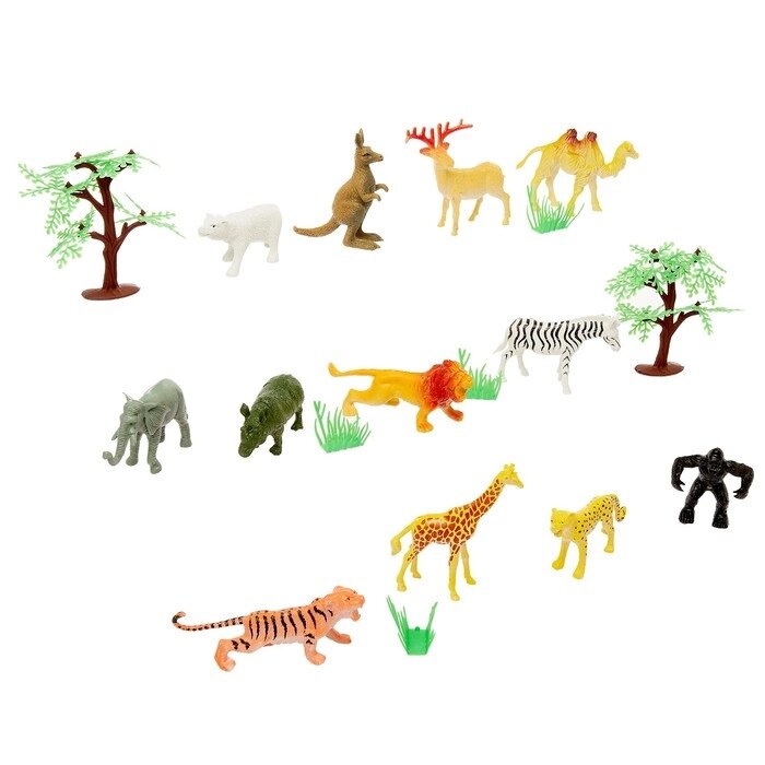 Набор животных «Дикая природа» с аксессуарами, 12 фигурок от компании Интернет - магазин Flap - фото 1