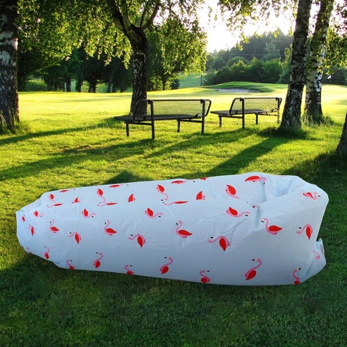 Надувной диван-шезлонг «Ламзак фламинго», 220 х 80 х 65 см, пляжный лежак от компании Интернет - магазин Flap - фото 1