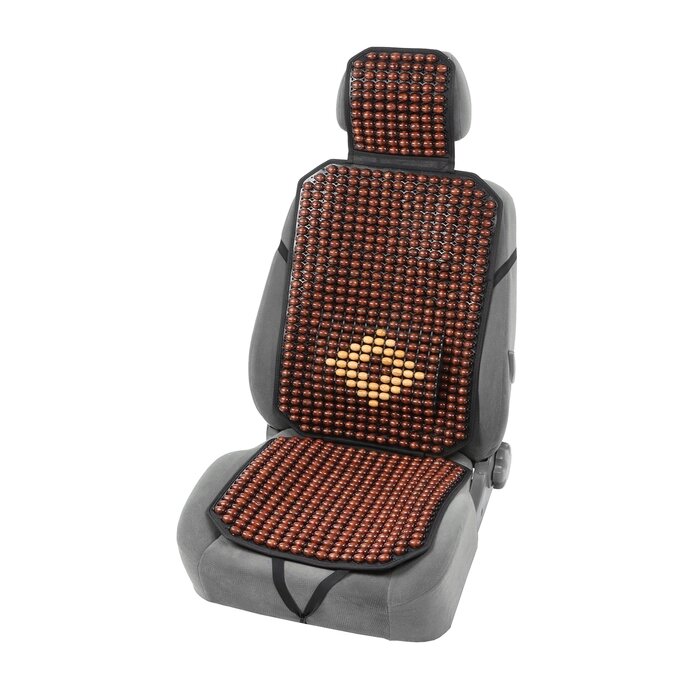 Накидка-массажёр на сиденье, 12643 см, с поясничной опорой, коричневый от компании Интернет - магазин Flap - фото 1