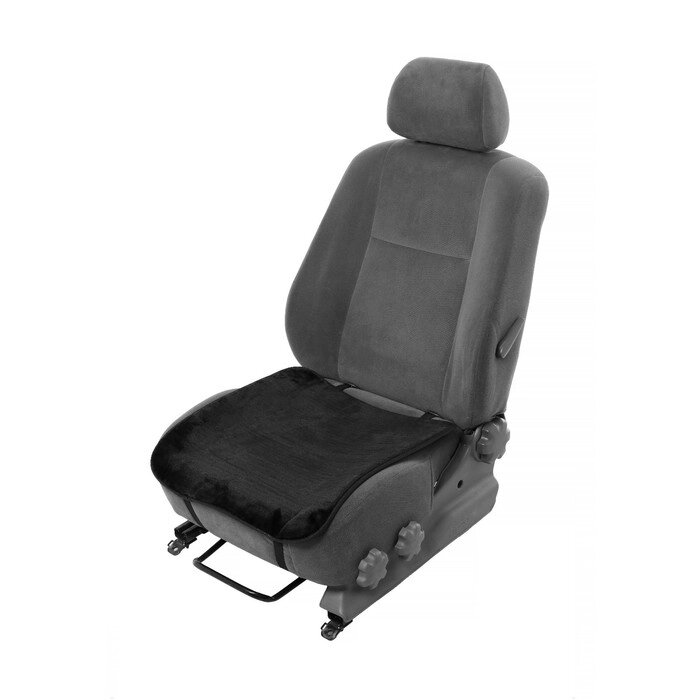 Накидка на передне сиденье, искусственный мутон, на антислике, 48 х 48 см, черный от компании Интернет - магазин Flap - фото 1
