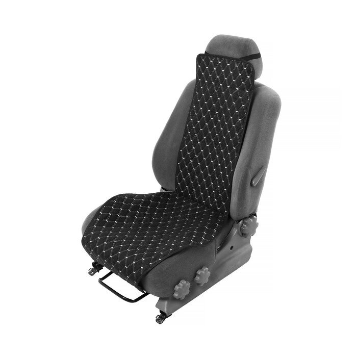 Накидка на переднее сиденье, велюр-премиум, размер 55 х 130 см, черный, широкое сиденье от компании Интернет - магазин Flap - фото 1