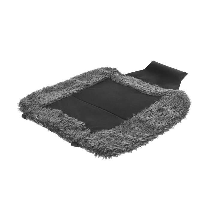 Накидка на сиденье МАТЕХ ALASKA LINE, мех, 48 х 52 см, черный, темно-серый от компании Интернет - магазин Flap - фото 1