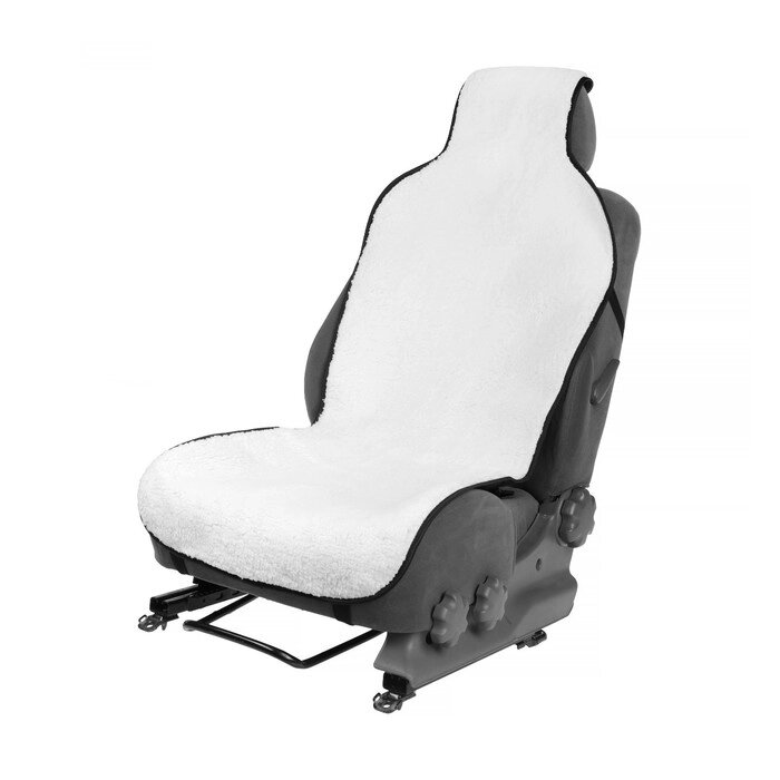 Накидка на сиденье, натуральная шерсть, 145х55 см, белая от компании Интернет - магазин Flap - фото 1