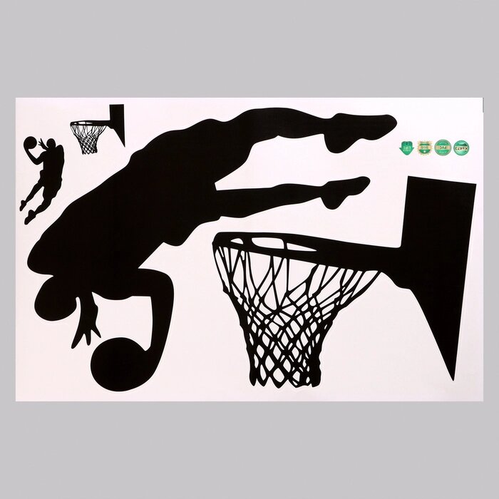 Наклейка 3Д интерьерная Баскетбол 57*40см от компании Интернет - магазин Flap - фото 1