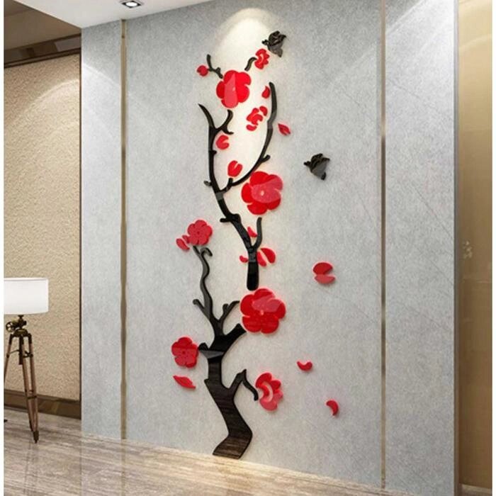 Наклейки интерьерные "Сакура", декор на стену, панно 150 х 45 см от компании Интернет - магазин Flap - фото 1