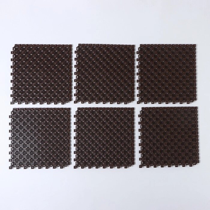 Напольное модульное покрытие Optima Duos, 25251,6 см, 6 шт в упаковке, цвет коричневый от компании Интернет - магазин Flap - фото 1
