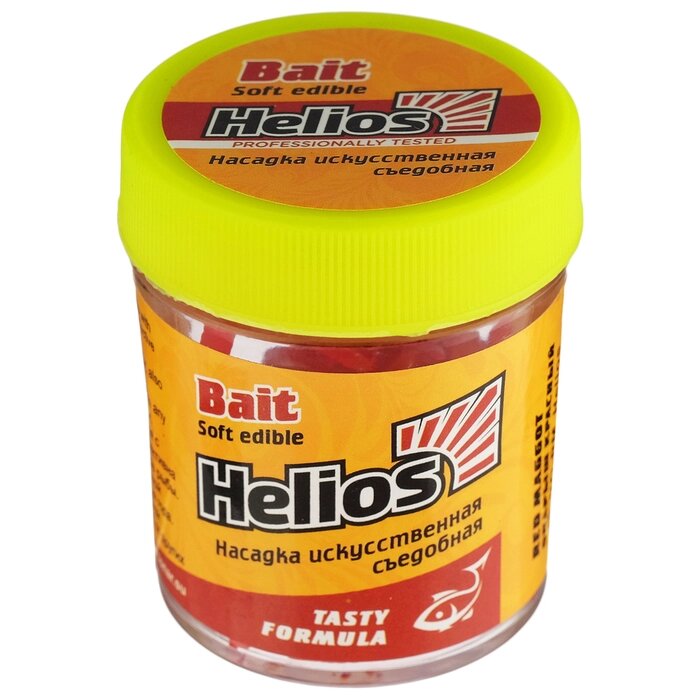 Насадка искусственная съедобная Helios "опарыш", красный (HS-NO-RM) от компании Интернет - магазин Flap - фото 1