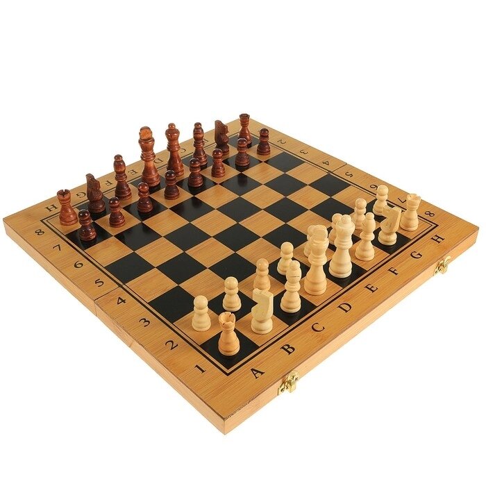 Настольная игра 3 в 1 "Король": нарды, шахматы, шашки, 39 х 39 см от компании Интернет - магазин Flap - фото 1
