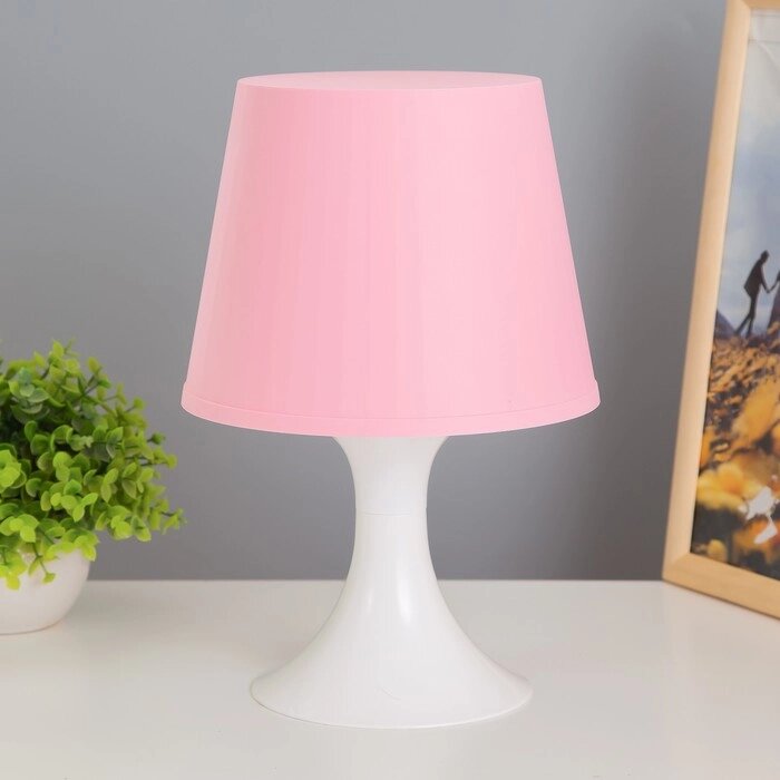 Настольная лампа 1340008 1хE14 15W розовый d=19,5 высота 28см RISALUX от компании Интернет - магазин Flap - фото 1
