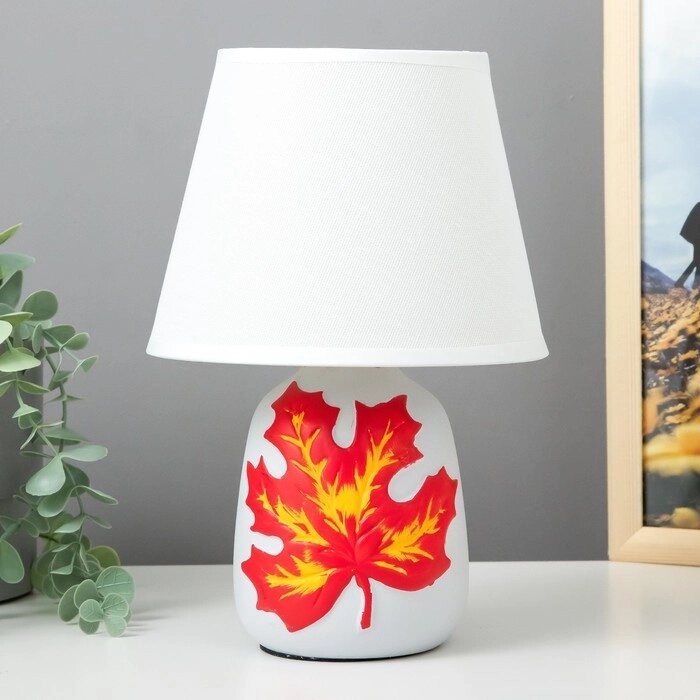Настольная лампа 16536/1RD E14 40Вт бело-красный 17,5х17,5х26,5 см RISALUX от компании Интернет - магазин Flap - фото 1