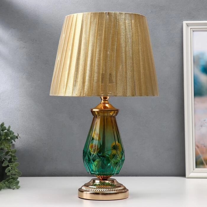 Настольная лампа 16688/1 E27 40Вт золото 29х29х50 см RISALUX от компании Интернет - магазин Flap - фото 1