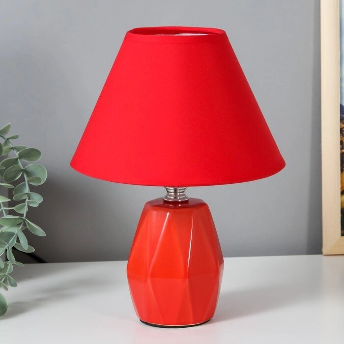 Настольная лампа 16877/1RD E14 40Вт красный 18х18х24 см RISALUX от компании Интернет - магазин Flap - фото 1