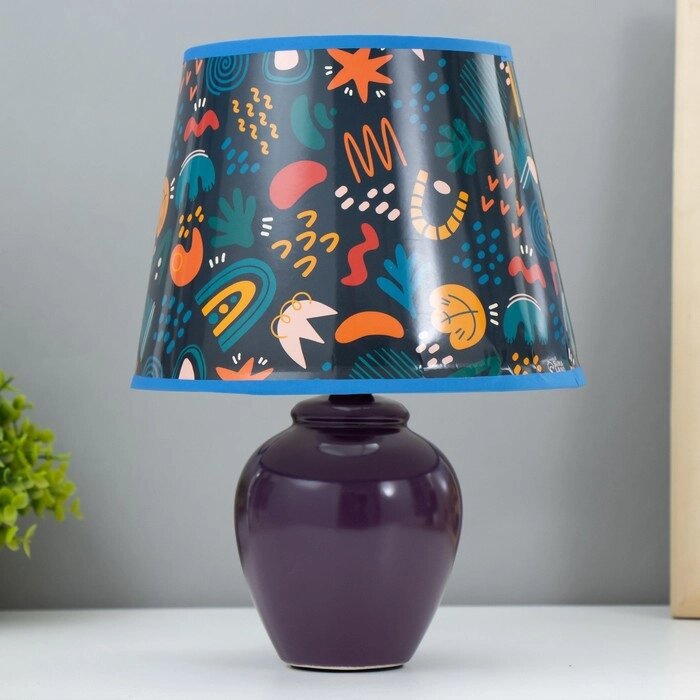 Настольная лампа "Абстракция" Е14 15Вт фиолетовый RISALUX от компании Интернет - магазин Flap - фото 1