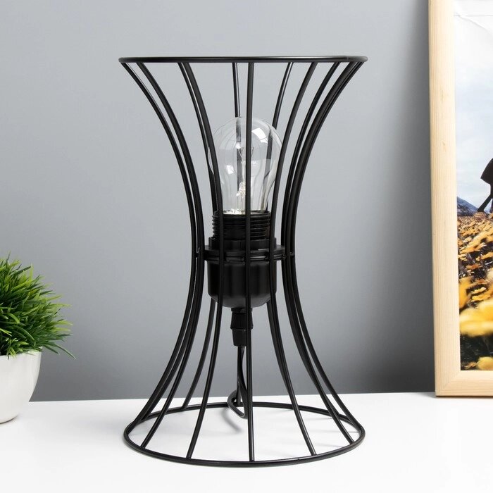 Настольная лампа "Анетта" Е27 40Вт черный 16х16х23см RISALUX от компании Интернет - магазин Flap - фото 1