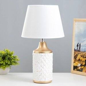 Настольная лампа "Аннет" E14 40Вт белый-золото 23х23х41 см RISALUX