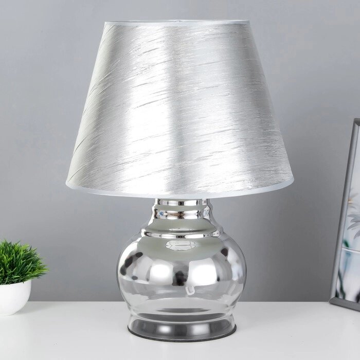 Настольная лампа "Астори" Е27 40Вт серебро 31х31х50 см RISALUX от компании Интернет - магазин Flap - фото 1