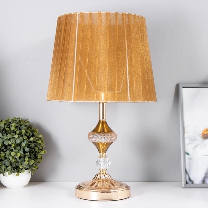 Настольная лампа Аурелия E27 40Вт золото 29х29х49,5 см RISALUX от компании Интернет - магазин Flap - фото 1