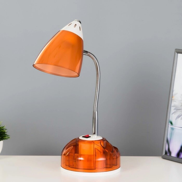 Настольная лампа "Ави" E27 15Вт оранжевый 16х16х49 см RISALUX от компании Интернет - магазин Flap - фото 1