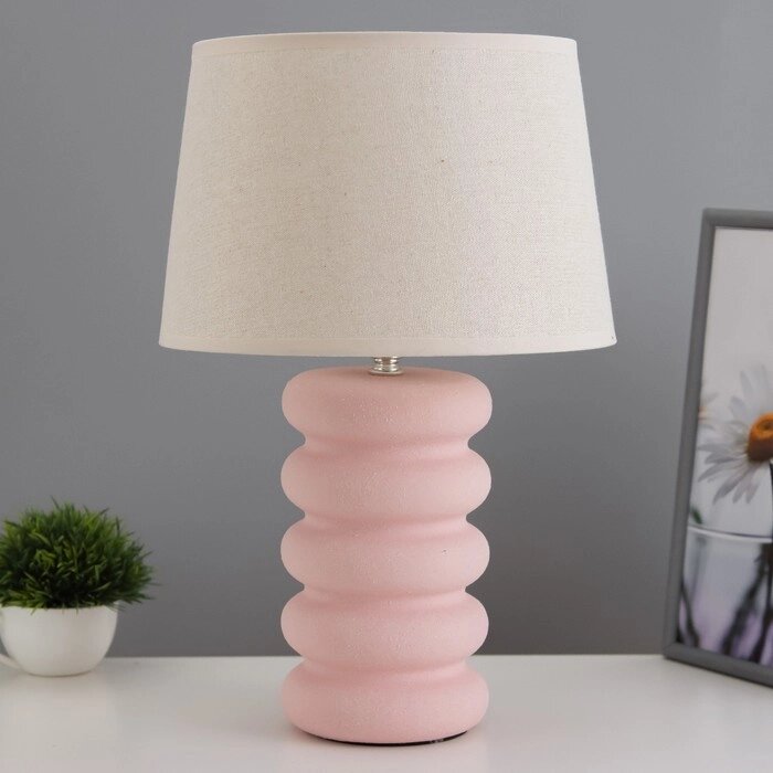 Настольная лампа "Беатриса" Е27 40Вт розовый 30х30х41,5см RISALUX от компании Интернет - магазин Flap - фото 1