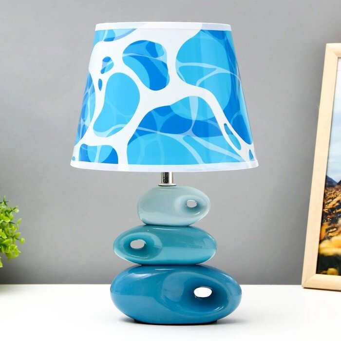 Настольная лампа "Бирюзовое море" Е14 40Вт 25х25х38 см RISALUX от компании Интернет - магазин Flap - фото 1