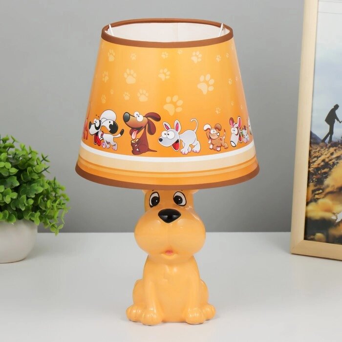 Настольная лампа "Бобик" E14 15Вт оранжевый 18х18х32 см RISALUX от компании Интернет - магазин Flap - фото 1
