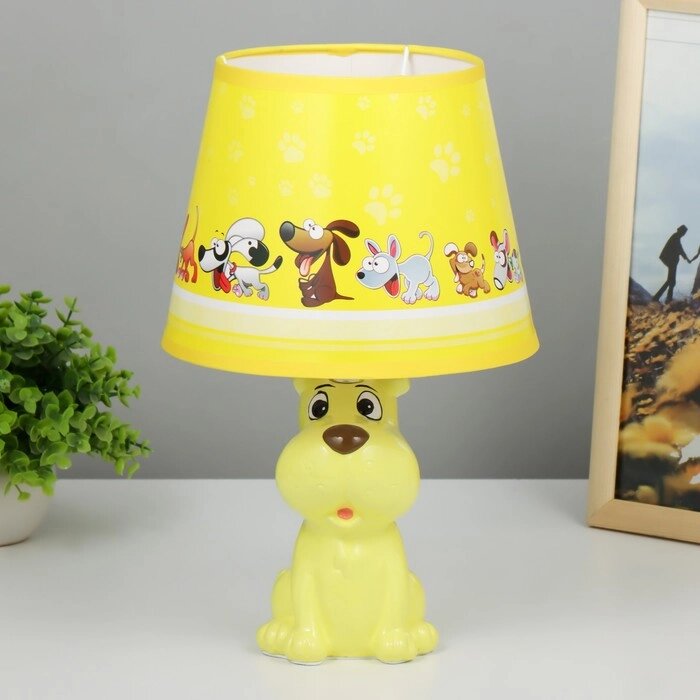 Настольная лампа "Бобик" E14 15Вт желтый 18х18х32 см RISALUX от компании Интернет - магазин Flap - фото 1