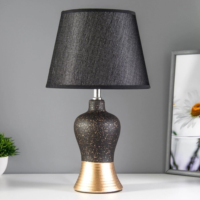 Настольная лампа "Джина" Е14 40Вт черно-золотой 22х22х30 см RISALUX от компании Интернет - магазин Flap - фото 1