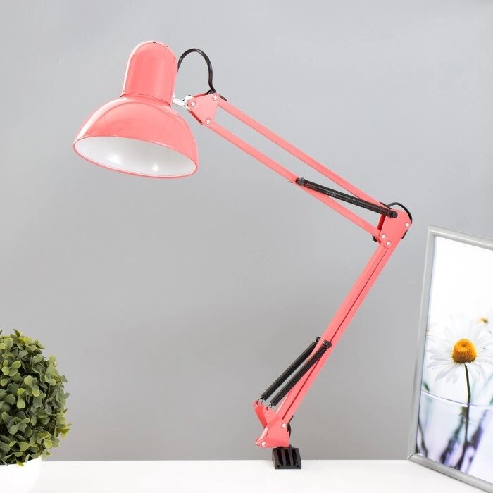 Настольная лампа "Джуни" Е27 40Вт розовый 16х16х90 см RISALUX от компании Интернет - магазин Flap - фото 1