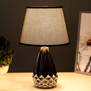 Настольная лампа "Флоренция" Е14 40Вт черно-хромовый 22,5х22,5х35 см RISALUX