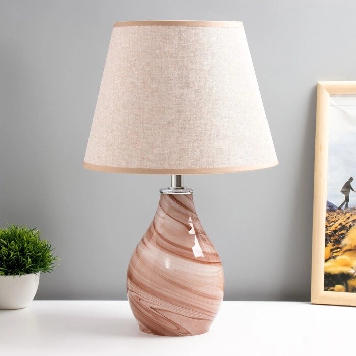 Настольная лампа "Фьюжн" E14 40Вт розовый 25х25х39 см RISALUX от компании Интернет - магазин Flap - фото 1