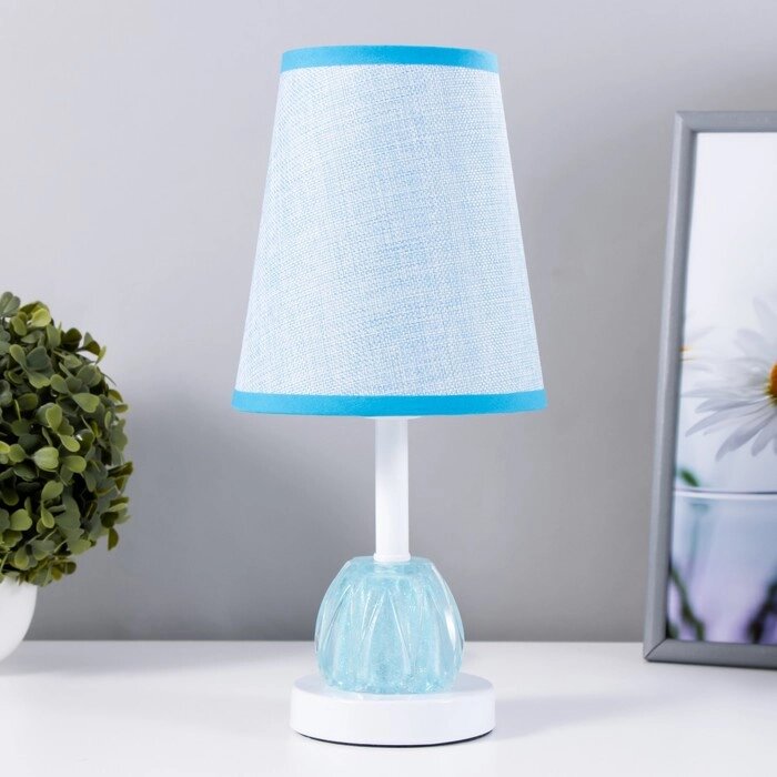 Настольная лампа "Хилтон" E27 40Вт бело-голубой 15х15х32 см RISALUX от компании Интернет - магазин Flap - фото 1