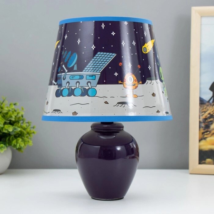 Настольная лампа "Инопланетяне" Е14 15Вт фиолетовый RISALUX от компании Интернет - магазин Flap - фото 1