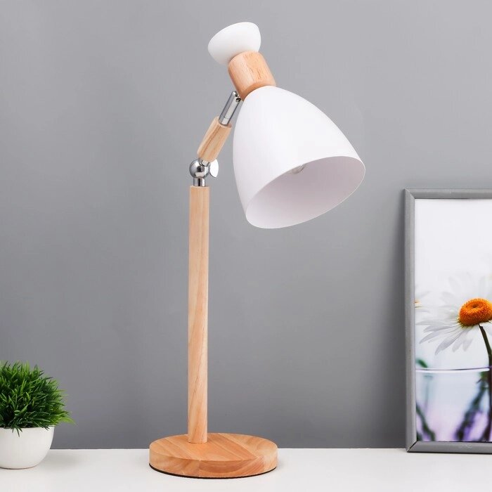 Настольная лампа "Канди" Е27 40Вт белый 20х26х36см RISALUX от компании Интернет - магазин Flap - фото 1