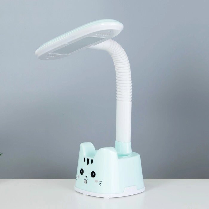 Настольная лампа "Котёнок" LED 3Вт голубой 11х26х43 см RISALUX от компании Интернет - магазин Flap - фото 1