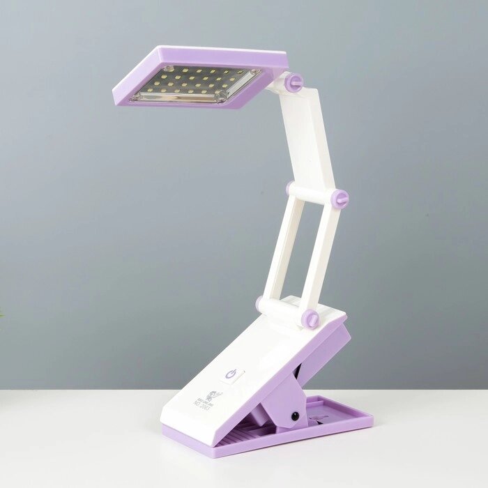 Настольная лампа "Котик" LED 4Вт USB АКБ бело-фиолетовый 7х13х35 см RISALUX от компании Интернет - магазин Flap - фото 1