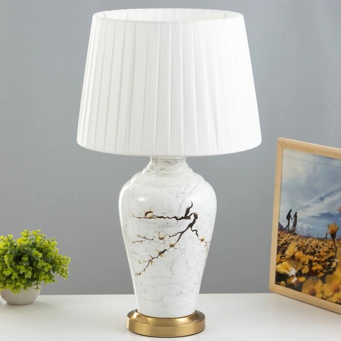 Настольная лампа "Краки" E27 40Вт белый 34х34х62 см RISALUX от компании Интернет - магазин Flap - фото 1