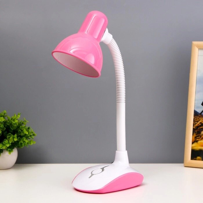 Настольная лампа "Ландри" Е27 40Вт бело-розовый 17х12х44 см RISALUX от компании Интернет - магазин Flap - фото 1