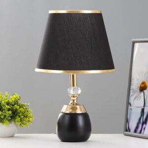 Настольная лампа "Лейла" Е27 40Вт черно-золотой 25х25х41 см RISALUX