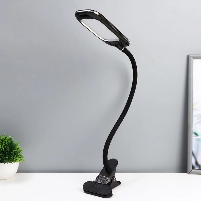 Настольная лампа "Лисен" LED 5Вт 3000-6000К USB черный  6,5х29х35 см RISALUX от компании Интернет - магазин Flap - фото 1