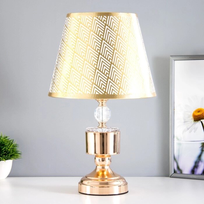 Настольная лампа "Луана" Е27 40Вт золото 25х24х41 см RISALUX от компании Интернет - магазин Flap - фото 1