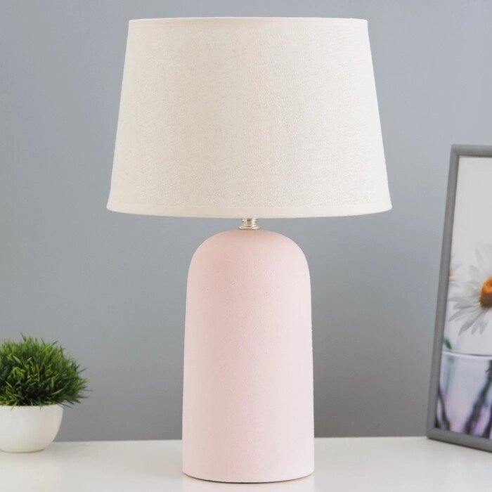 Настольная лампа "Малика" Е27 40Вт розовый 30х30х43,5см RISALUX от компании Интернет - магазин Flap - фото 1