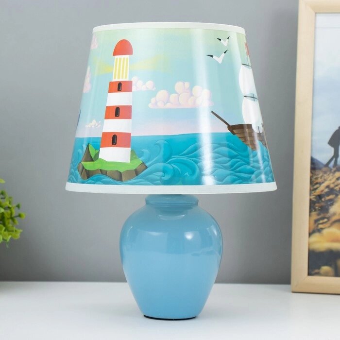Настольная лампа "Морские приключения" Е14 15Вт голубой RISALUX от компании Интернет - магазин Flap - фото 1