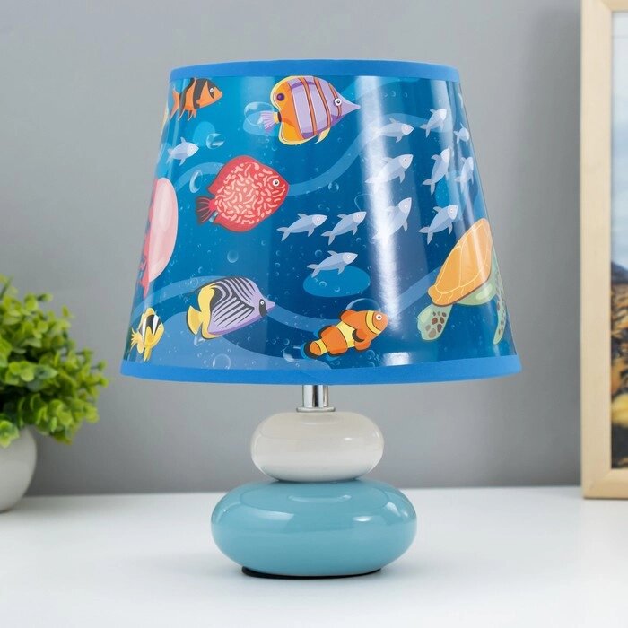 Настольная лампа "Морской мир" Е14 15Вт бело-голубой RISALUX от компании Интернет - магазин Flap - фото 1