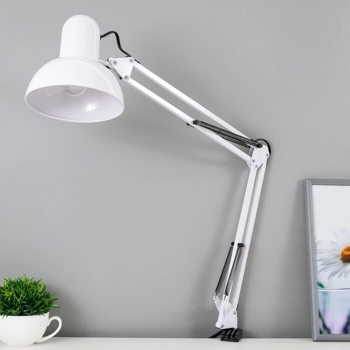 Настольная лампа на струбцине Е27 60Вт шнур 1,5м. от компании Интернет - магазин Flap - фото 1